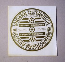 Retro sticker Hungary - Austria football match Budapest 1973 April 29.