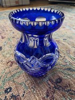 Ajka kék kristály váza