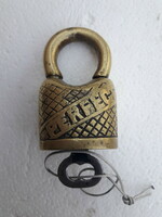 Rare antique patent perfect padlock with key