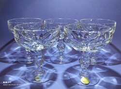 E. Wandtner kristály üveg pohár készlet 5 darab