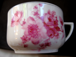 4 db antik Bohemia rózsaszín rózsás csésze