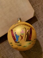 Kézzel festett olasz vintage karácsonyi díszgömb!