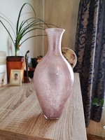 Mályva színű fátyolkristály váza