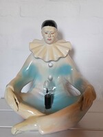 Large ceramic clown lamp, 41 cm