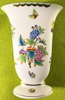 Herend Victoria patterned, flat vase - 22 cm high
