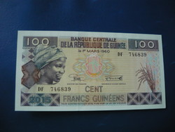 GUINEA 100 FRANK 2015 RITKA PAPÍRPÉNZ! UNC!