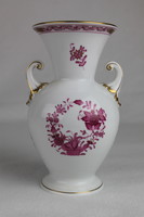 Herend Indian basket pattern vase purple