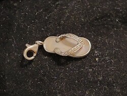 Thomas sabo silver slipper charm, pendant with zirconia stones