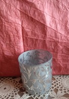 Silver leaf shiny candle holder glass for Christmas, decoration, recommend!