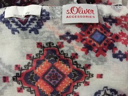 S.Oliver brand round scarf, patterned fashion scarf
