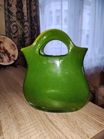 Green glass bag
