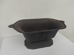 Antique Coal Holder for Stove or Fireplace, Heavy Cast Iron Log Holder 821 6307