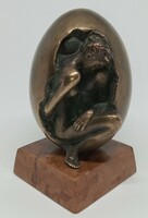 Czobor Sándor "A szerelem születése" c. bronzszobor, ingyen posta