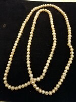 Pezsgőszínű tenyésztett gyöngy nyaklánc ( 80 cm )
