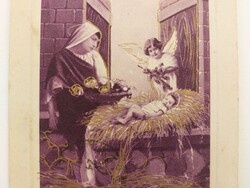 Régi karácsonyi képeslap 1929 levelezőlap Mária Kisjézus Angyalka
