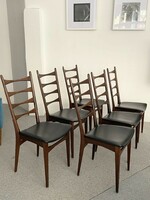 Századközepi magas háttámlás székek, egy szett: 6db szék