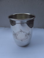 Ezüst art-deco keresztelő pohár