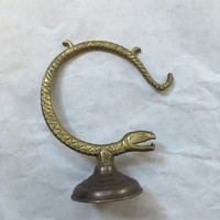 Aranyozott réz szalamandra gyík zsebóra tartó Antik