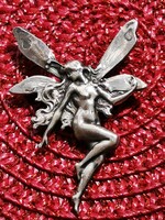 Art nouveau style brooch with fairy wings