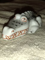 Gyönyörű vintage Hollóházi porcelán krokodil