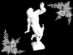 Fehér Herendi porcelán figura: Táncoló kuruc