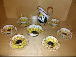 Now half price! Mária Goszthonyi's iconic sunflower breakfast set in display case condition, marked