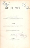 Jalsoviczky Géza: Gépelemek  1895
