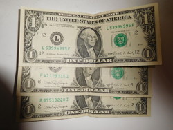 USA 1 dollár 1988  3 db Kép szerinti állapotban