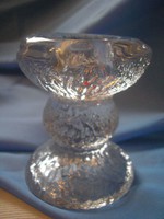 Art deco, thick walled heavy glass candle holder rarity flawlessly for sale