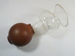 Retro régi tejszívó tej szívó mellszívó baba mama- üveg, gumi kb. 1960-70-es évekből