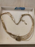 Silver multi-row necklace-necklace (silpada)