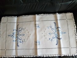 Christmas embroidered table runner, tablecloth