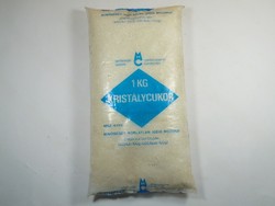Retro régi kristálycukor1 kg-TVK Rt. Mátravidéki cukorgyárak Rt.Hatvani Cukorgyára-kb1980-as évekből