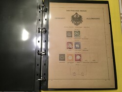 1871-1928 Deutsches Reich bélyegek kapcsos előnyomott berakóban 1. rész