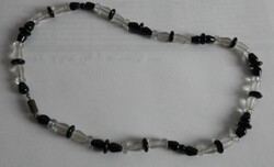 Black and white glass? String of pearls necklace