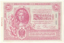 Ausztria REPLIKA 20 korona  1910