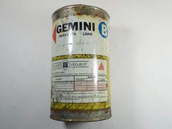 Retro paint box - gemini parquet varnish - tvk Tisza chemical combine manufacturer Leninváros 1970