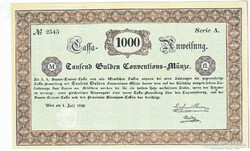 Austria 1000 Austro-Hungarian gulden 1849 replica unc