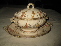 Sarreguemines, French sauce dish, xv. With Louis decor, 30 cm, nice condition