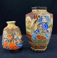 Satsuma hand-painted Japanese or Chinese marked porcelain vase vases china japanese asia east asian