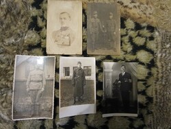 5 db katona/rendőr fotó képeslap levelezőlap 1920-tól
