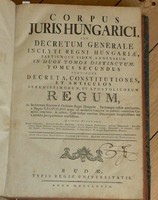 Corpus juris Hungarian tom. II. - Buda, 1779 - legal book illustrated with copper engravings
