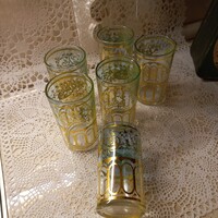 6 db szépséges üveg pohár