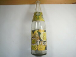 Retro olympos ctrom carbonated soft drink bottle - paper label - 1990s - 1 l