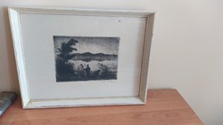 (K) Ivan solid etching 31x40 cm with frame