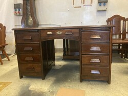Art deco desk with 9 drawers