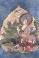 Large Tibetan Nepalese Chinese Thangka Canvas Painting Buddha. Sage