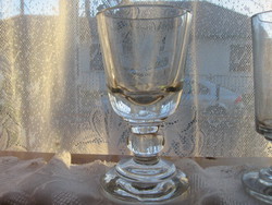 Very thick antique Bieder base crystal glass