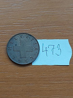 Switzerland 2 rappen 1957 b (bern), bronze 473