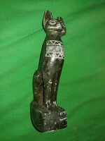Antique Egypt hand carved sandstone bastet cat god statue 18 cm as shown in the pictures